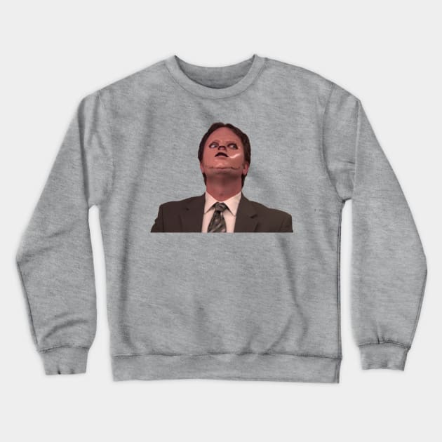 Dwight Schrute - Skin Mask Crewneck Sweatshirt by TossedSweetTees